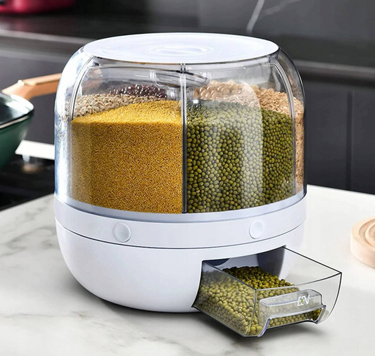 Besisukantis sausų produktų organizatorius - dispenseris