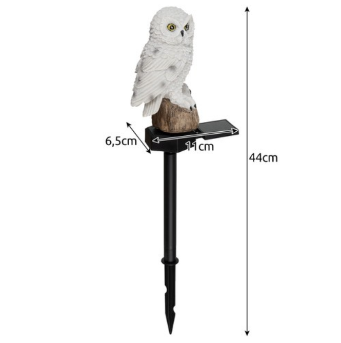 Saules enerģijas dārza lampa Owl