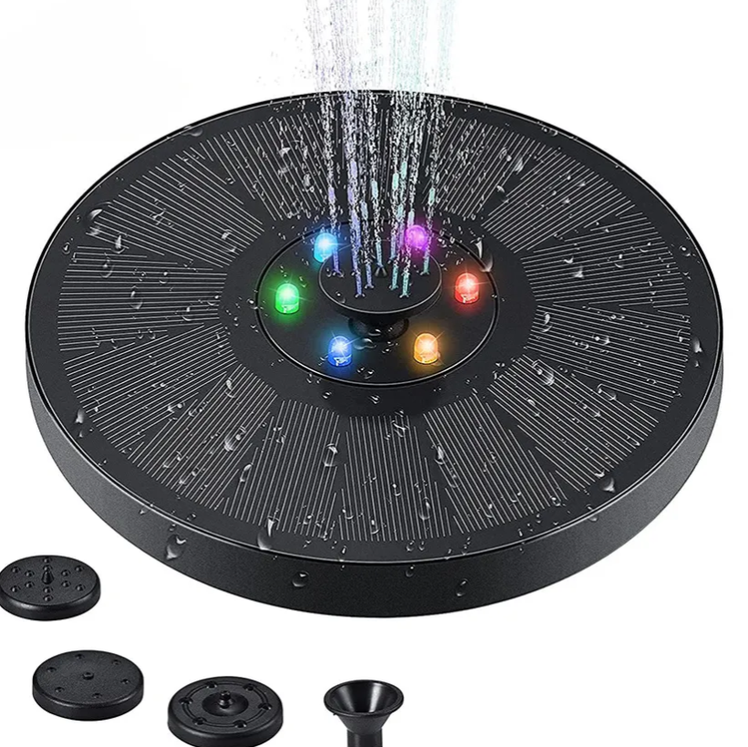 LED fontanas su saulės baterija