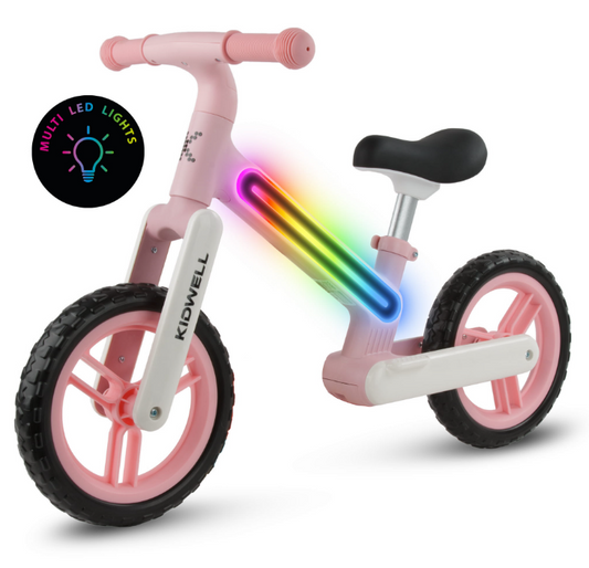 Balansa velosipēds ar LED apgaismojumu