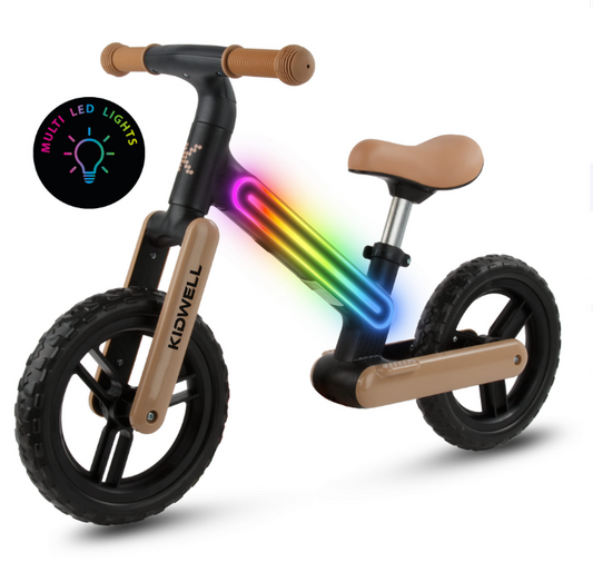Balansa velosipēds ar LED apgaismojumu
