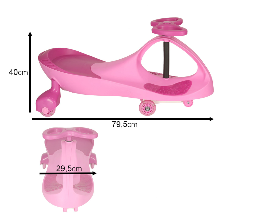 "Gravity Ride-On" paspirtukas su LED šviečiančiais ratukais