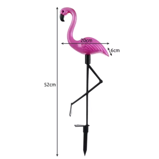 Saules dārza lampas Flamingo, 3 gab.