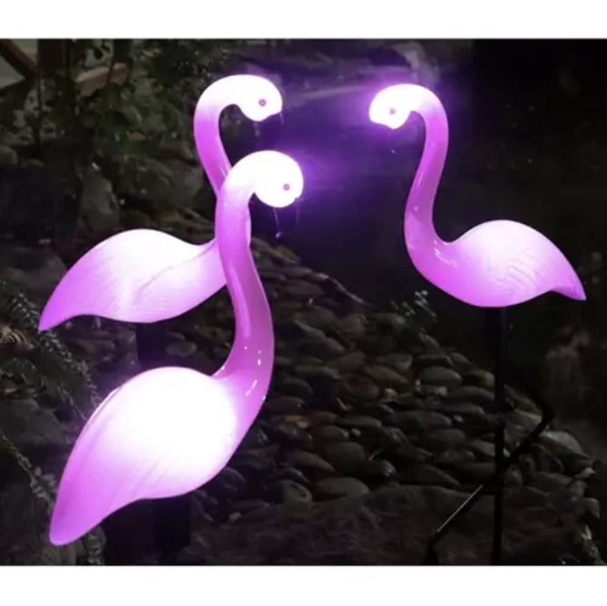 Saules dārza lampas Flamingo, 3 gab.