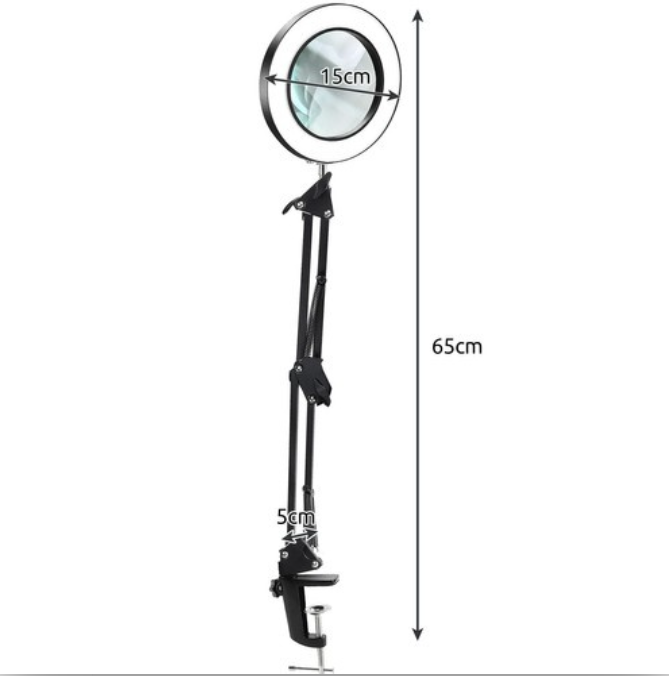 LED lampa ar palielināmo stiklu