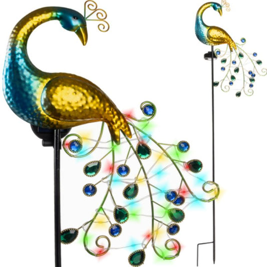 Āra lampa ar saules bateriju Peacock