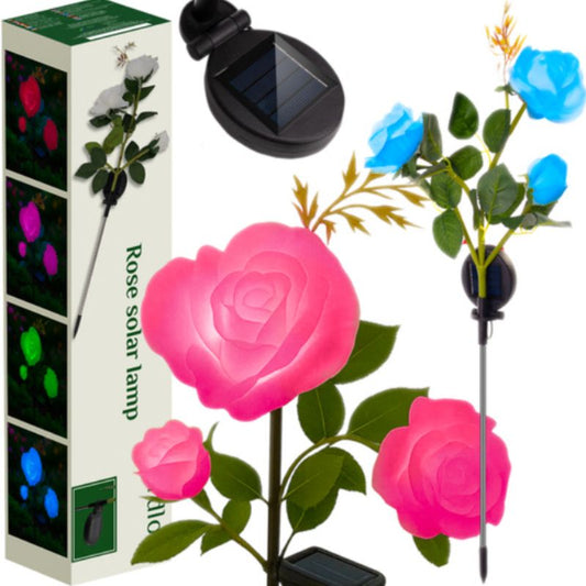 Āra lampa ar saules bateriju Rozes