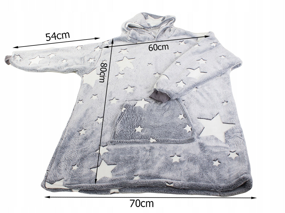 Rūtains džemperis ar mirdzošām zvaigznēm pelēkā krāsā 