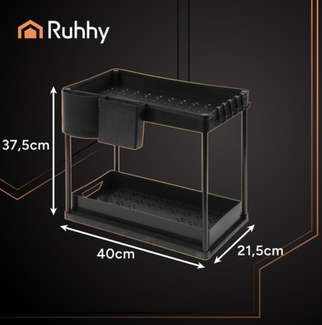 Virtuvės lentyna su ištraukiamu stalčiumi