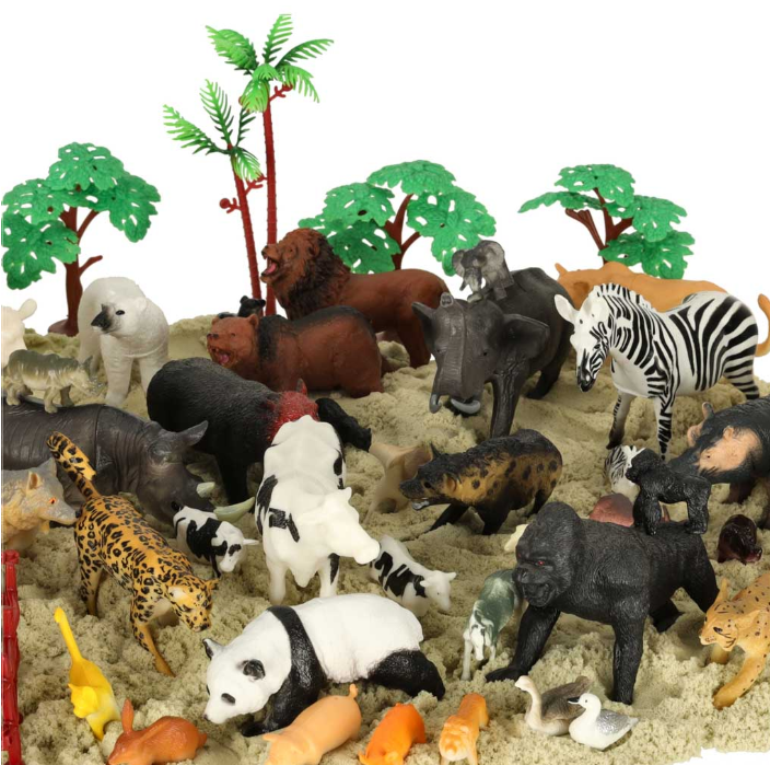 Žaislinių figūrėlių rinkinys Safaris, 59 el.