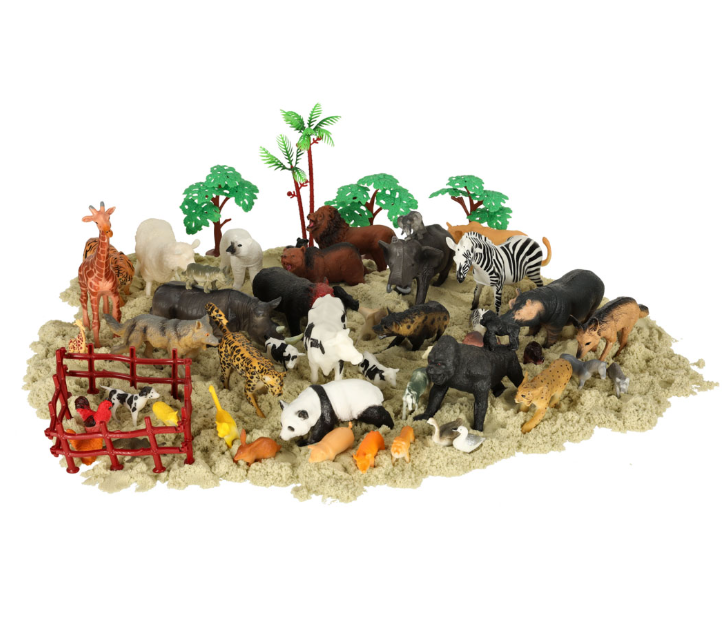 Žaislinių figūrėlių rinkinys Safaris, 59 el.